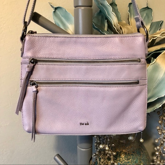 The Sak Bags The Sak Pebbled Leather Lavender Crossbody Bag Poshmark